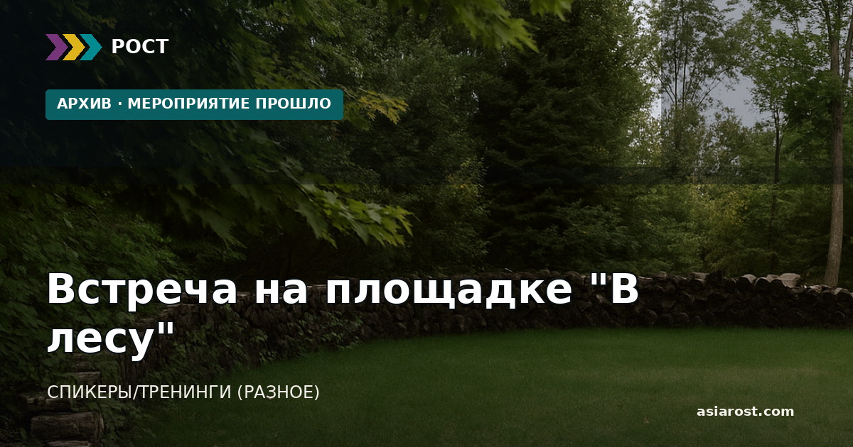 Встреча на площадке "В лесу"